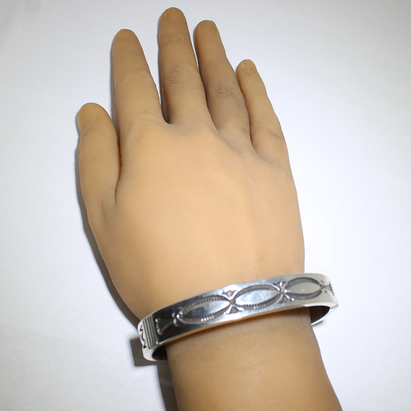Silver Bracelet by Kenny Redhorse 6-1/2"