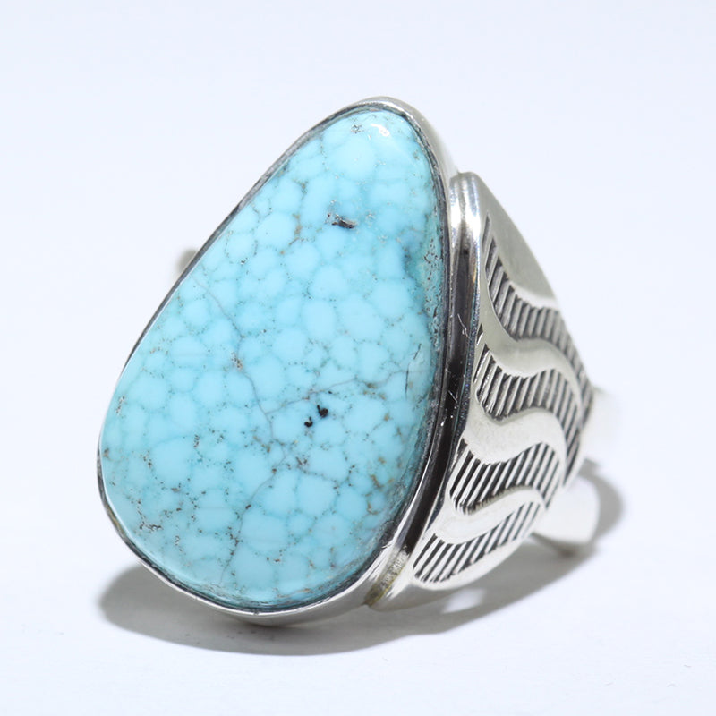 NAVAJO／Steve Yellowhorse／sterlingシルバーリング No. 8 Ring by Steve Yellowhorse- 7.5 – Gallup Trading