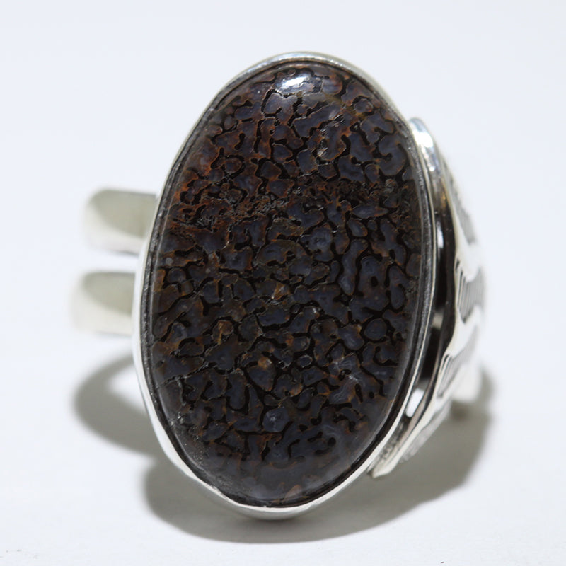 Dinosaur bone Ring by Steve Yellowhorse- 7.5
