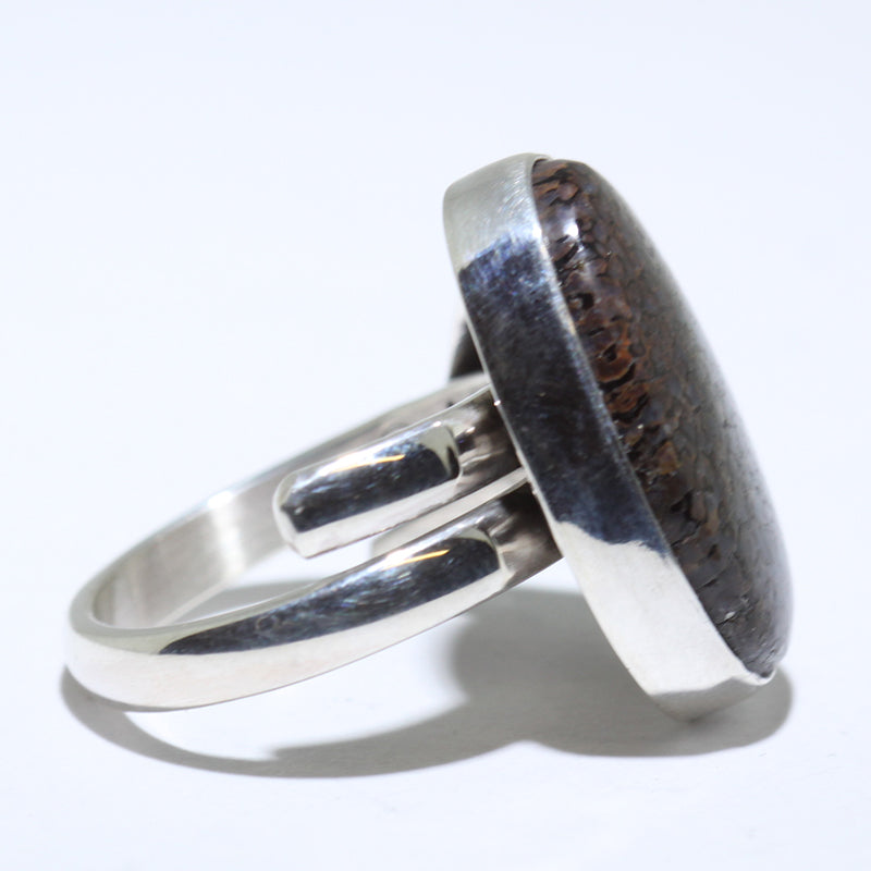 Dinosaur bone Ring by Steve Yellowhorse- 7.5