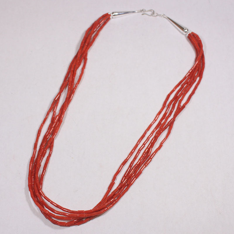 Coral Necklace by Navajo