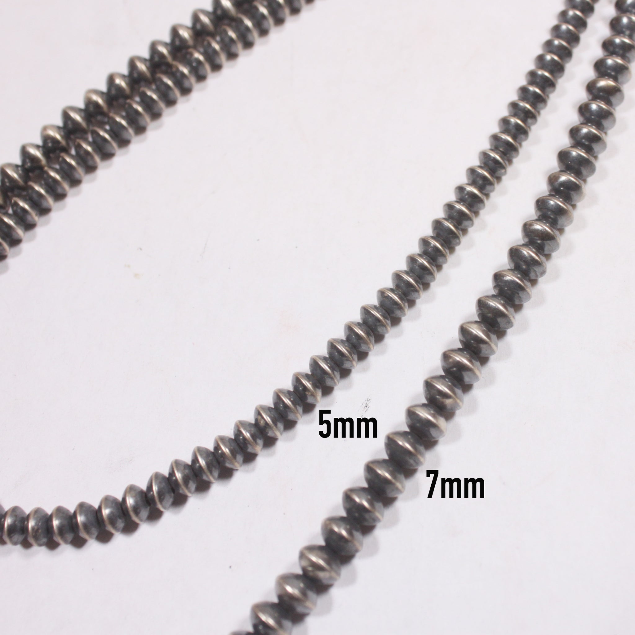 Saucer Navajo Pearls 7mm 18-28inch