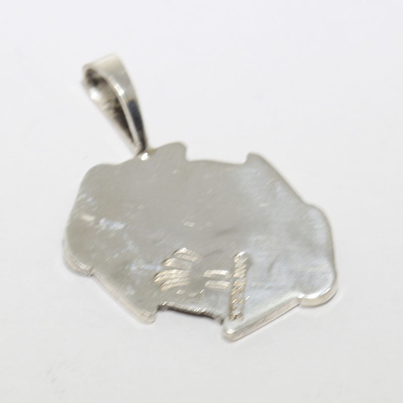 Silver Pendant by Willis Humeyestewa – Gallup Trading
