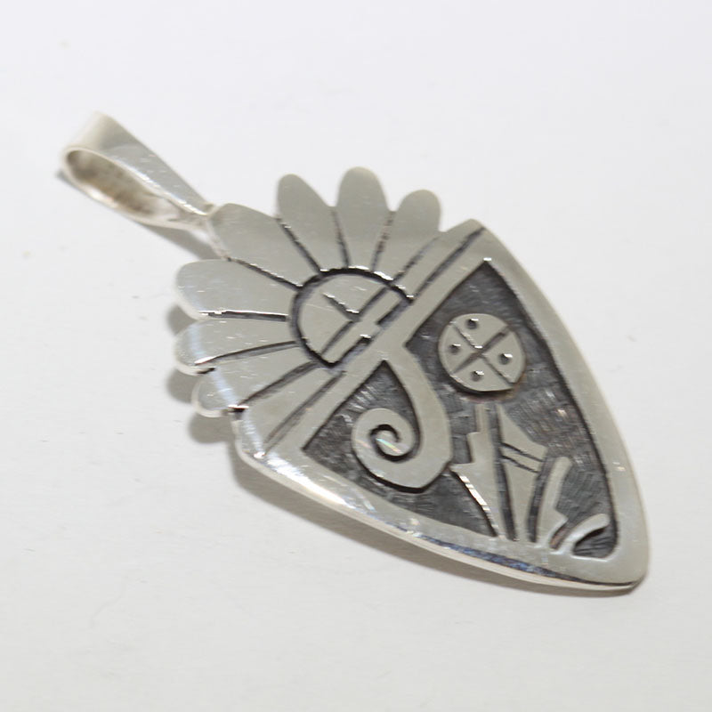 Silver Pendant by Willis Humeyestewa