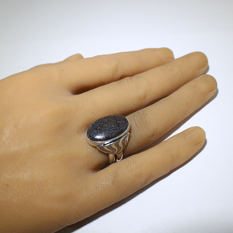 Dinosaur bone Ring by Steve Yellowhorse- 7.5