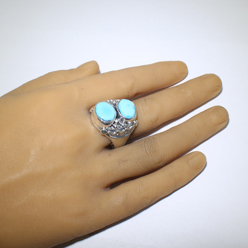 Turquoise Ring by Navajo- 13.5