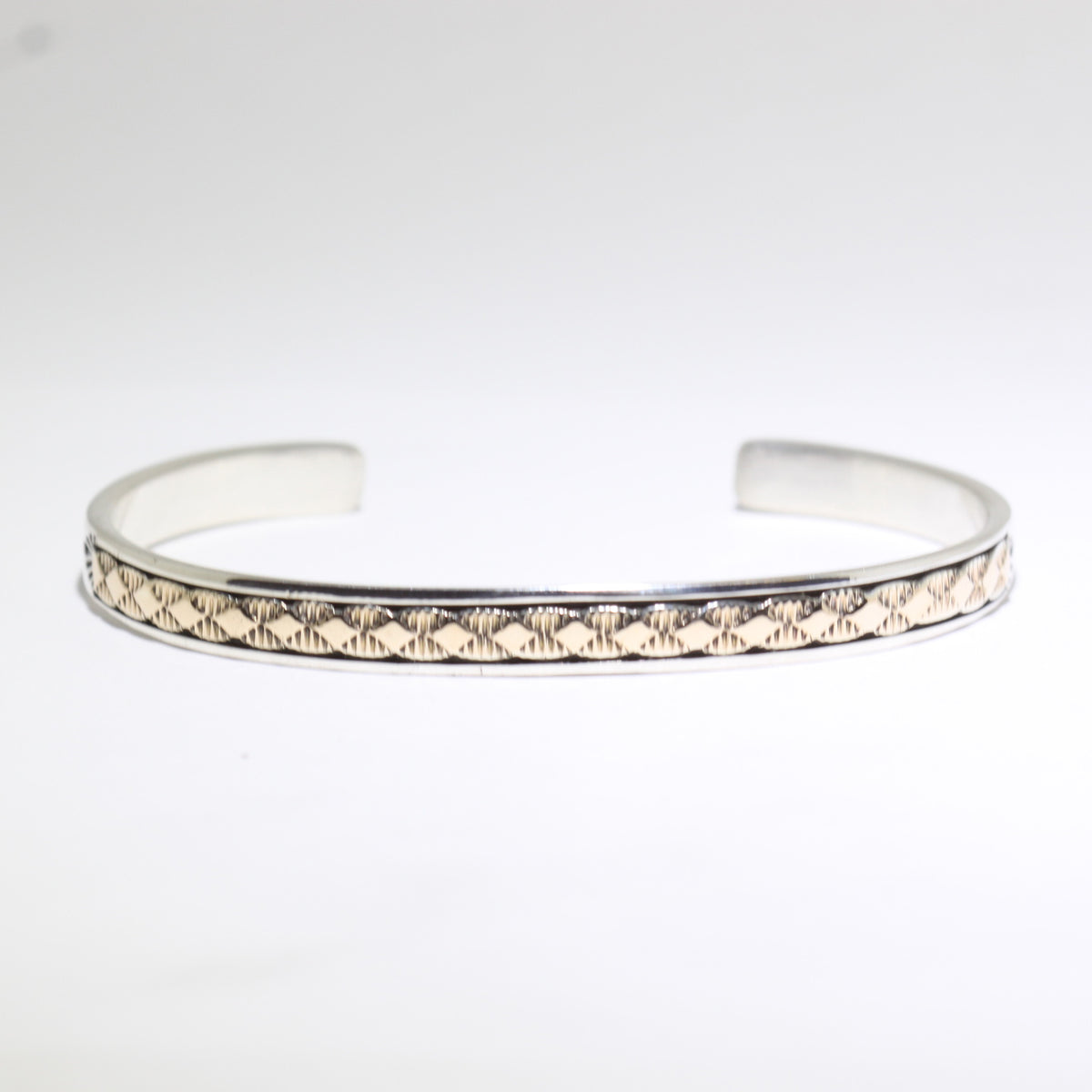 14K & Silver Bracelet by Bruce Morgan (0.20