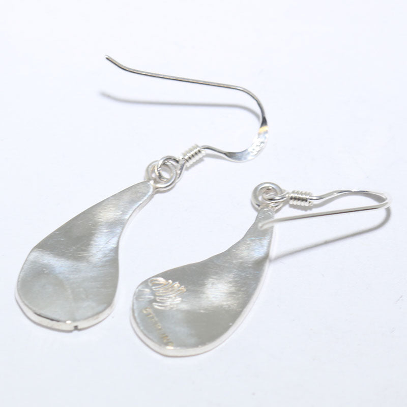 Silver Earrings by Willis Humeyestewa