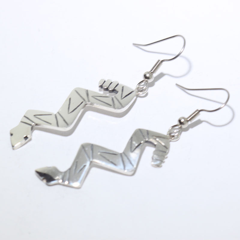 Silver Earrings by Willis Humeyestewa