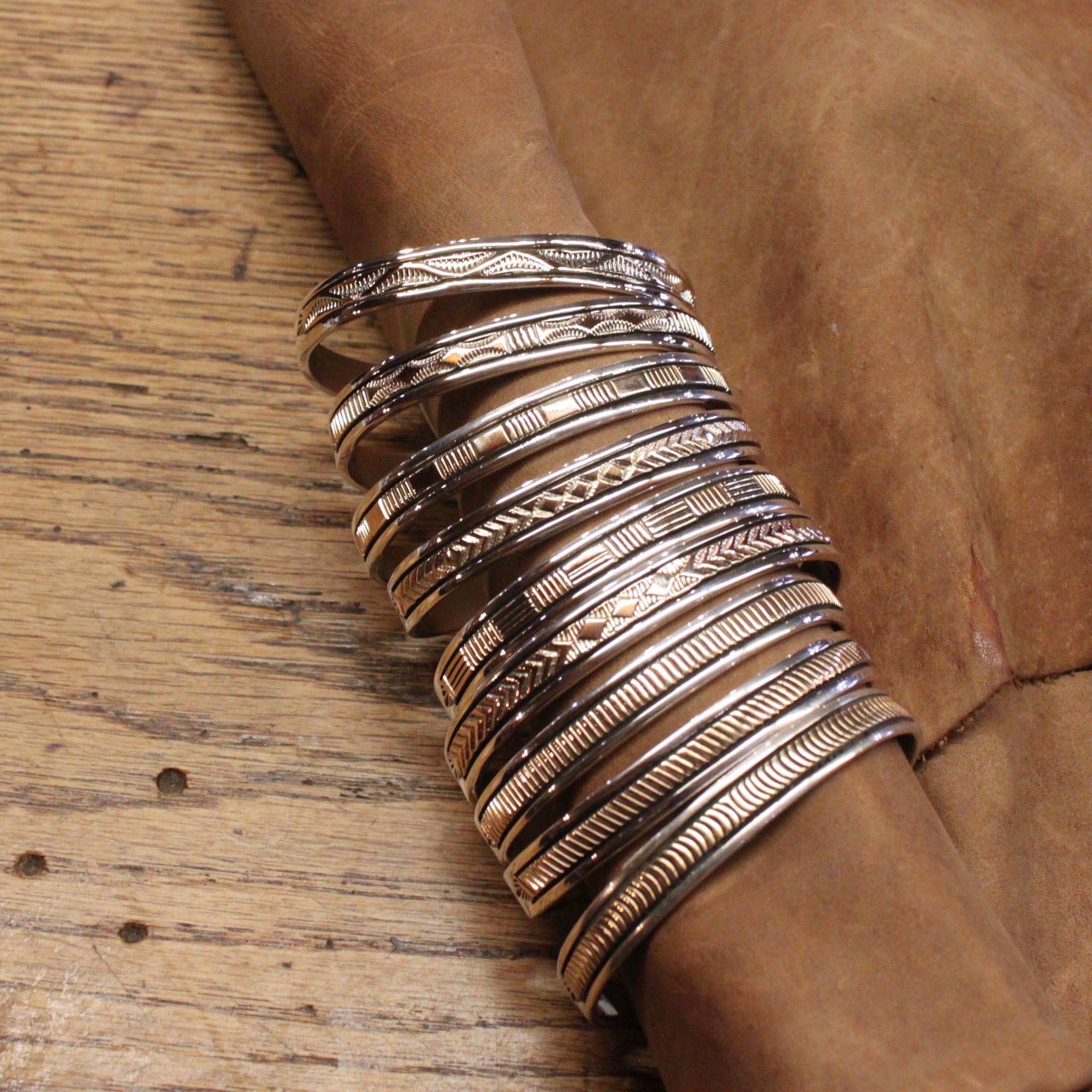 14K & Silver Bracelet by Bruce Morgan (0.37")