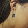 Silver Earrings by Willis Humeyestewa