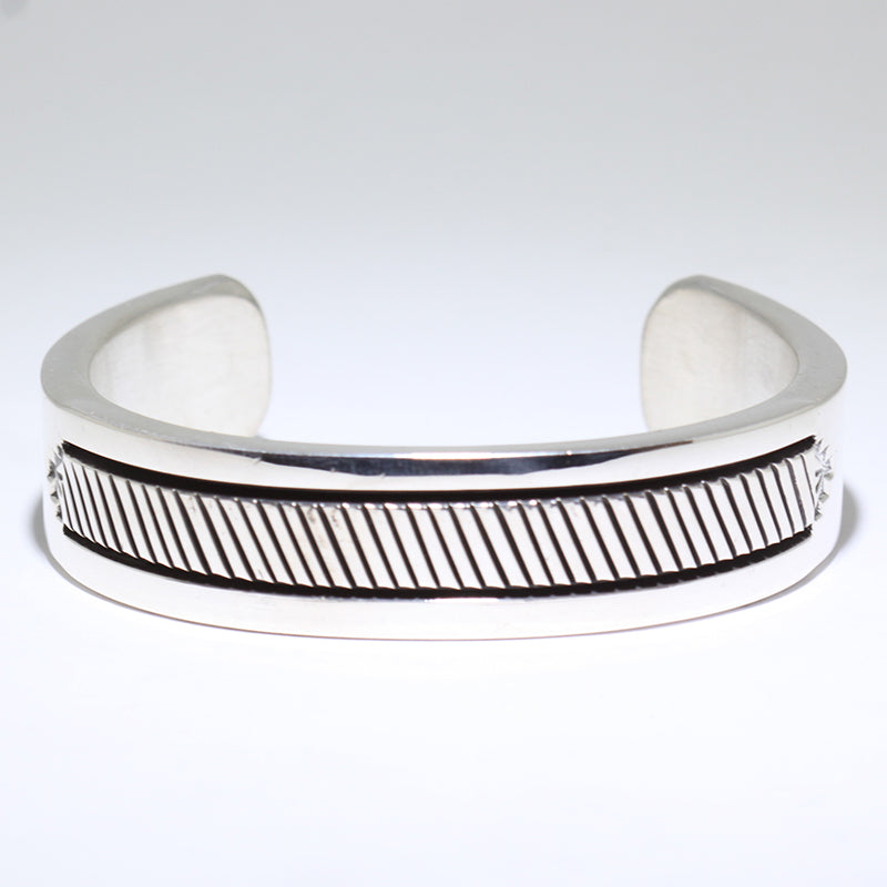 Heavy Silver Bracelet by Bruce Morgan 5-1/2"