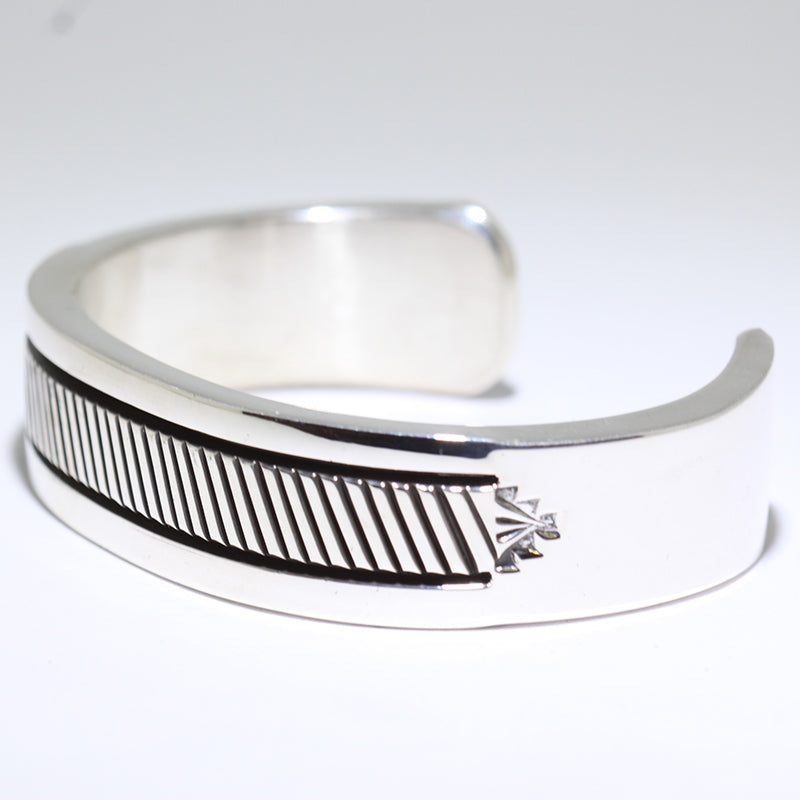Heavy Silver Bracelet by Bruce Morgan 5-1/2"