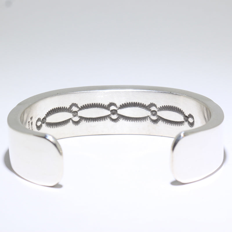 Heavy Silver Bracelet by Bruce Morgan 5-1/2"
