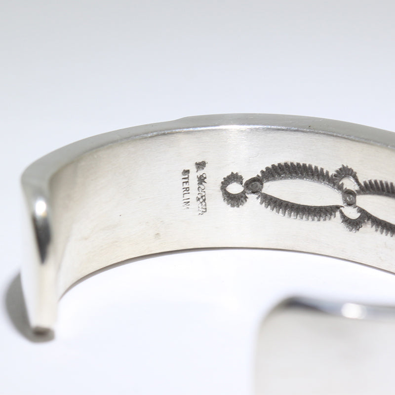 Heavy Silver Bracelet by Bruce Morgan 5-1/2"