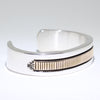 Heavy Silver/14K Bracelet by Bruce Morgan 5-1/2"