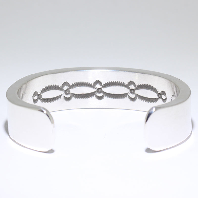 Heavy Silver/14K Bracelet by Bruce Morgan 5-1/2"