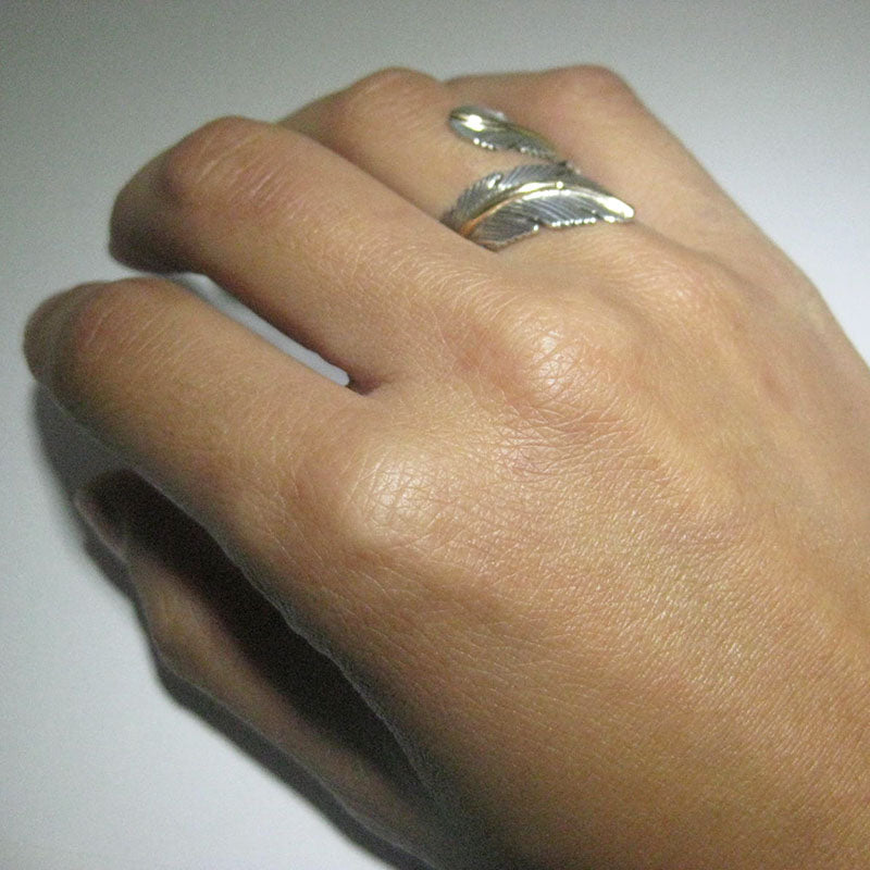 Feather Adjustable Ring by Harvey Mace