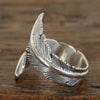 Feather Adjustable Ring by Harvey Mace