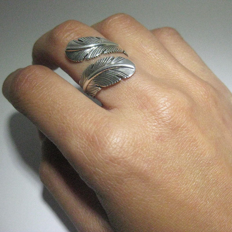 Feather Adjustable Ring by Harvey Mace