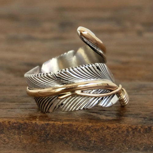 Feather Adjustable Ring by Harvey Mace
