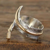 Feather Adjustable Ring by Harvey Mace