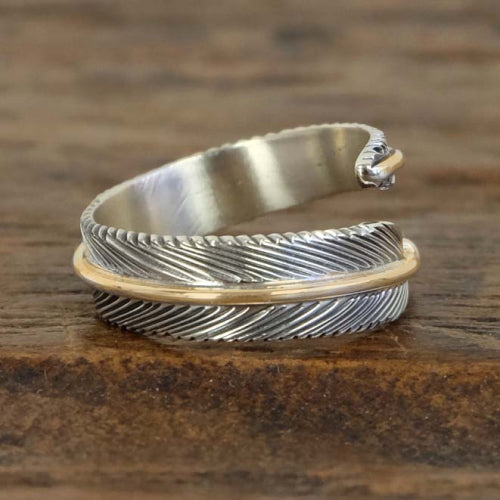 Feather Adjustable Ring by Harvey Mace – Gallup Trading