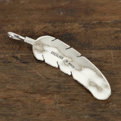 NAVAJO／ Harvey Mace／sterling silver／フェザー Feather Pendant by Harvey Mace – Gallup Trading