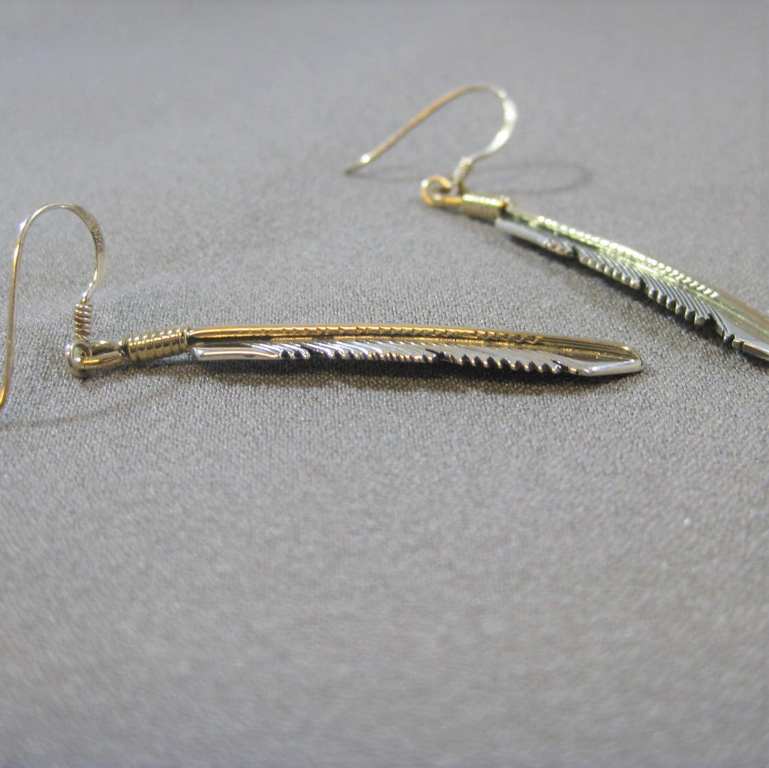 Feather earrings by Tanya Mace (silver or gold)