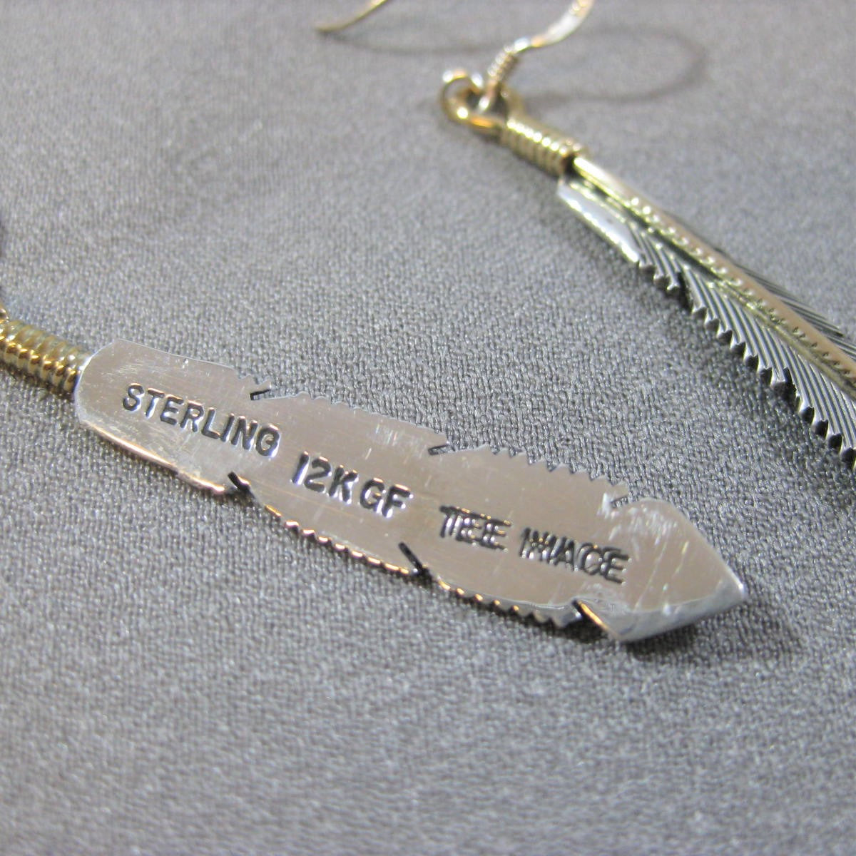 Feather earrings by Tanya Mace (silver or gold)