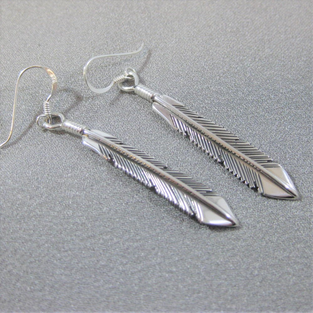 Feather earrings by Tanya Mace (silver or gold)