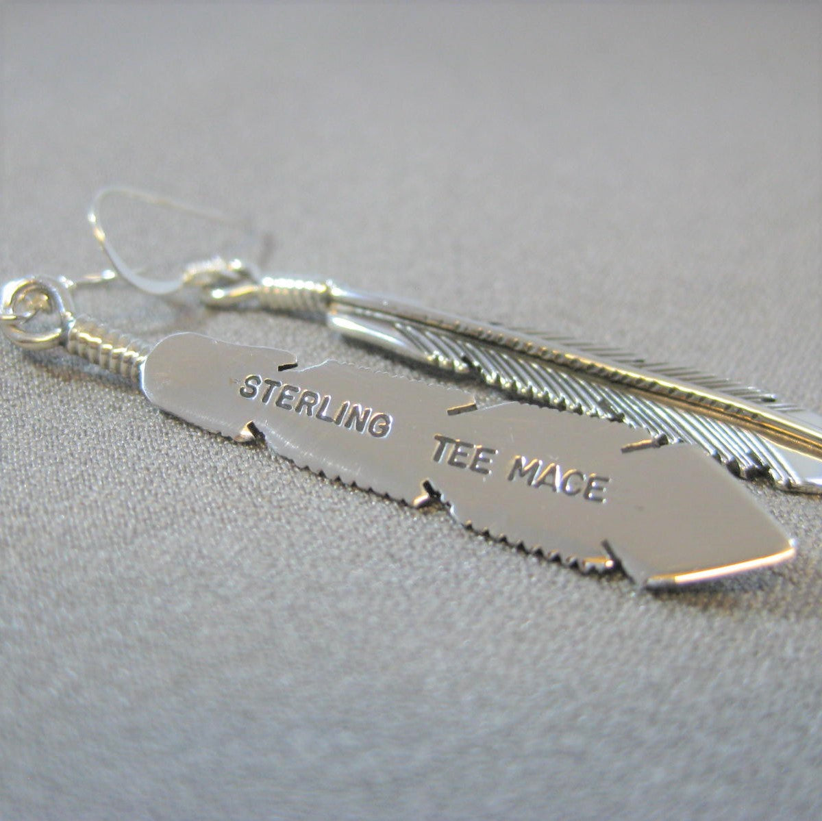 Feather earrings by Tanya Mace (silver or gold)