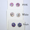 Flower inlay earring by Zuni