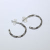 Silver Hoop Earrings by Navajo