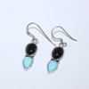 Onyx/Turquoise Earrings by Navajo