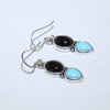Onyx/Turquoise Earrings by Navajo