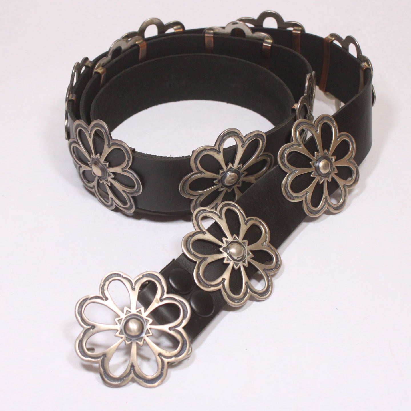 Sterling silver concho belt