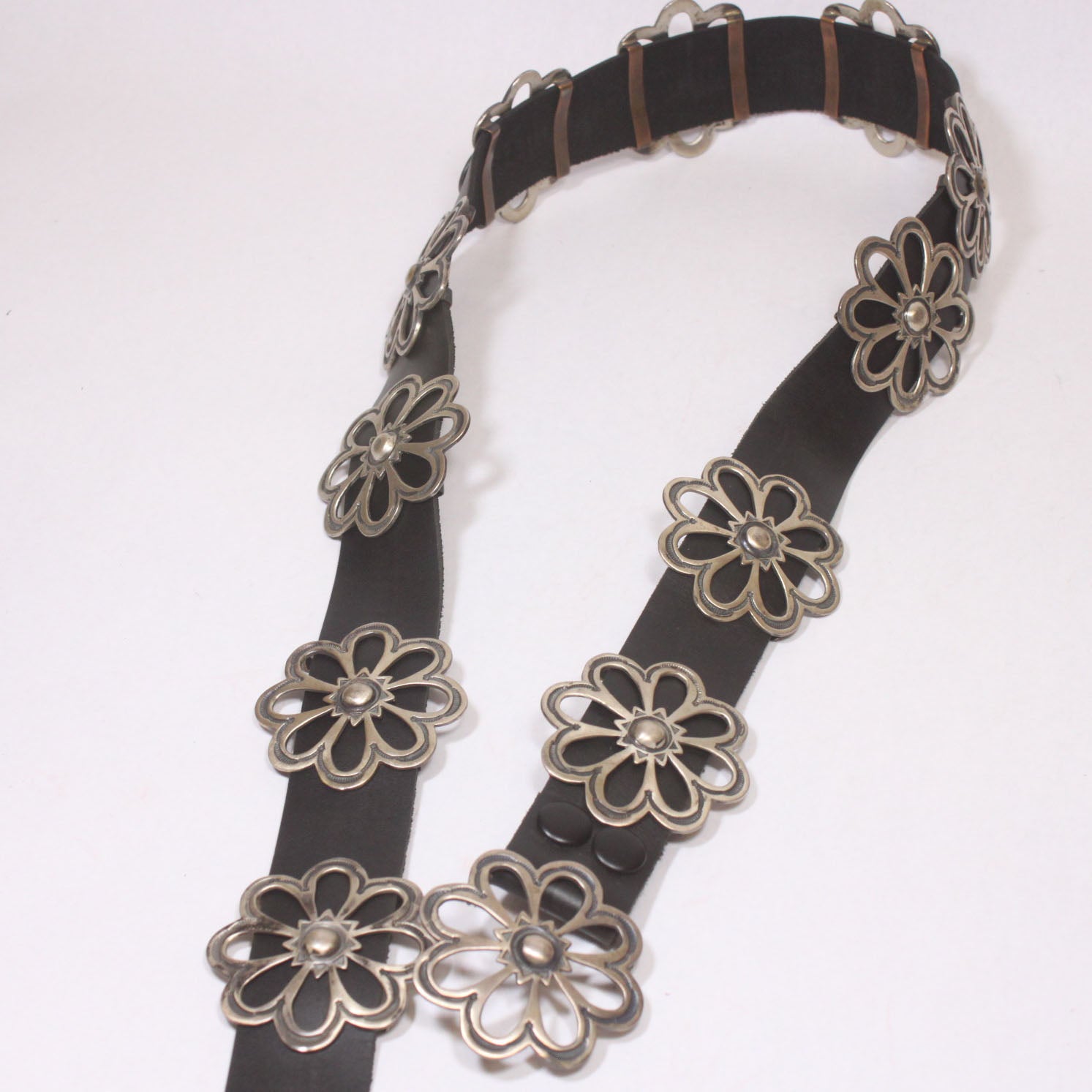 Sterling silver concho belt