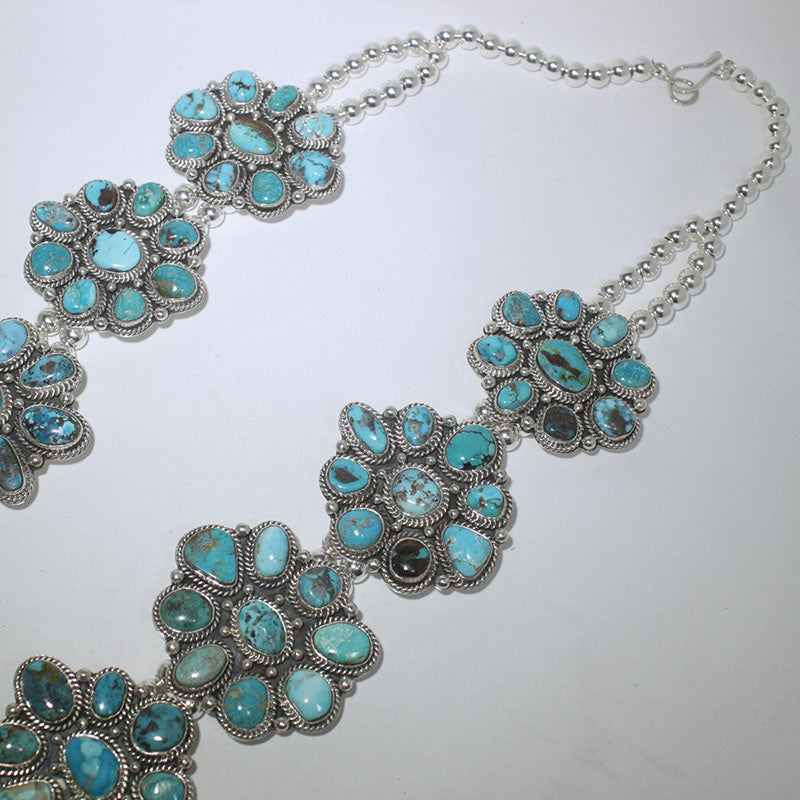Mix Turqouise Squash Blossom Necklace