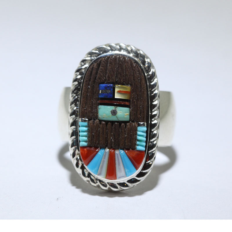 Long Hair Kachina Ring by Wilbert Manning size 10