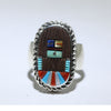 Long Hair Kachina Ring by Wilbert Manning size 10