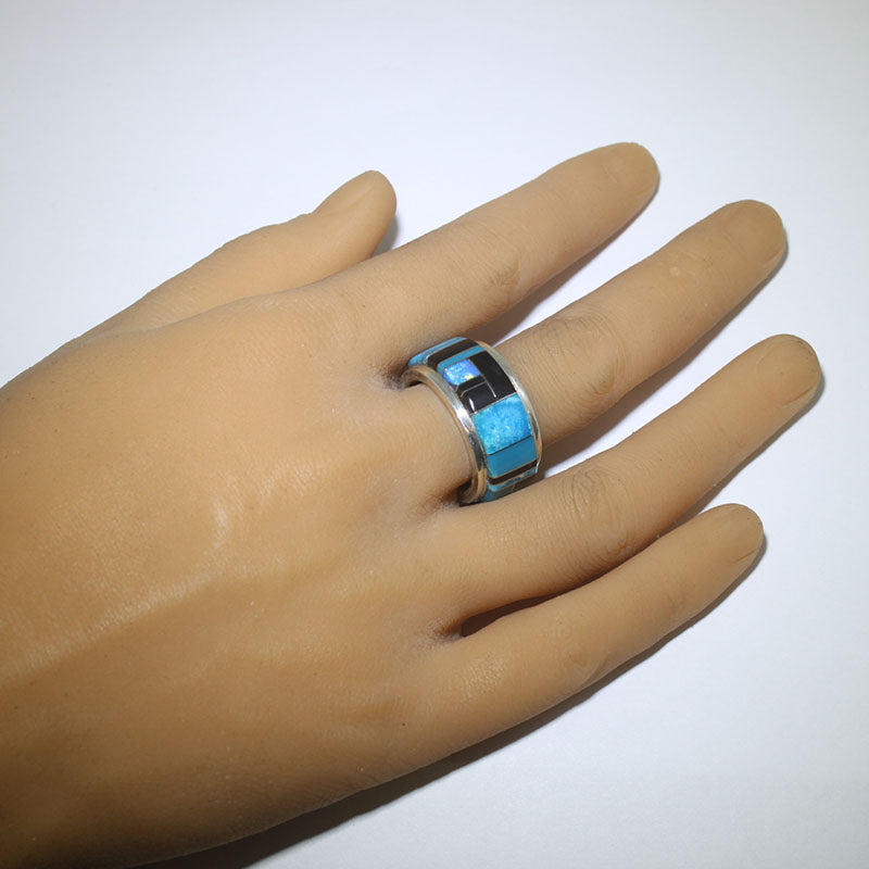 Inlay Ring by Navajo size 10