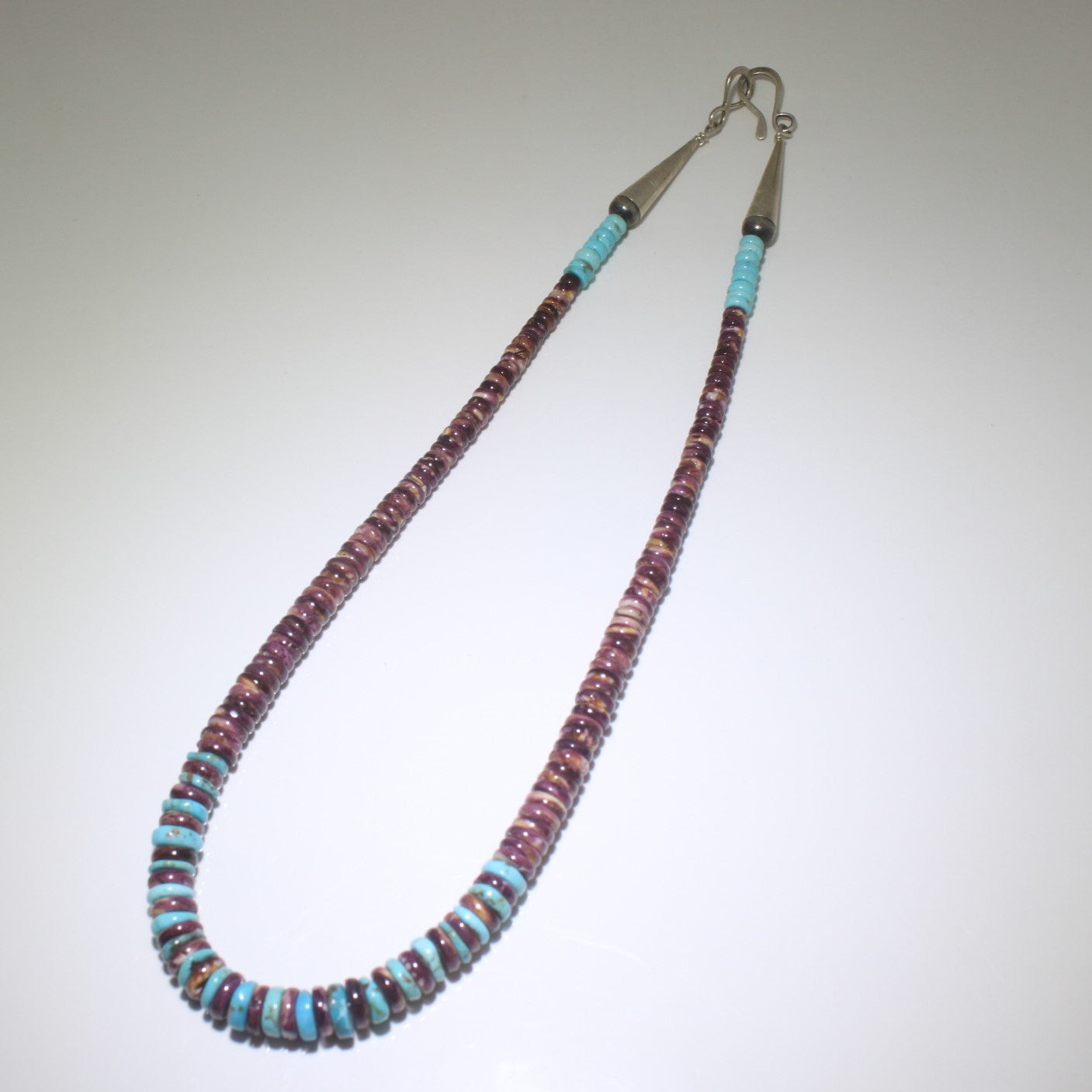 Purple spiny and turqouise necklace