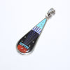 Micro Inlay pendant by Erwin Tsosie