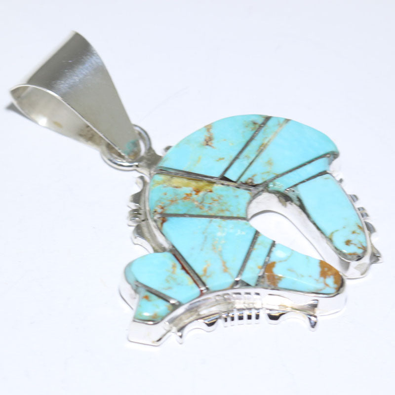 Inlay Bear Pendant by Steve Francisco