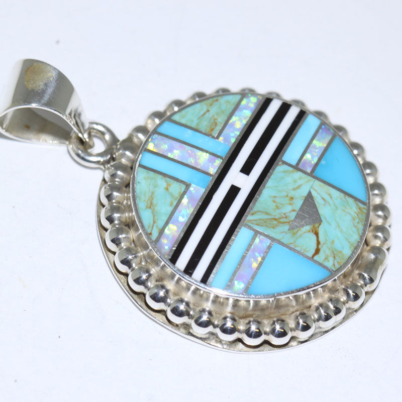 Inlay Pendant by Curtis Manygoats