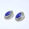 Blue lapis silver earrings