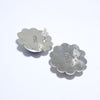 Denim lapis silver earring
