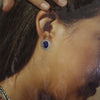 Blue lapis silver earrings