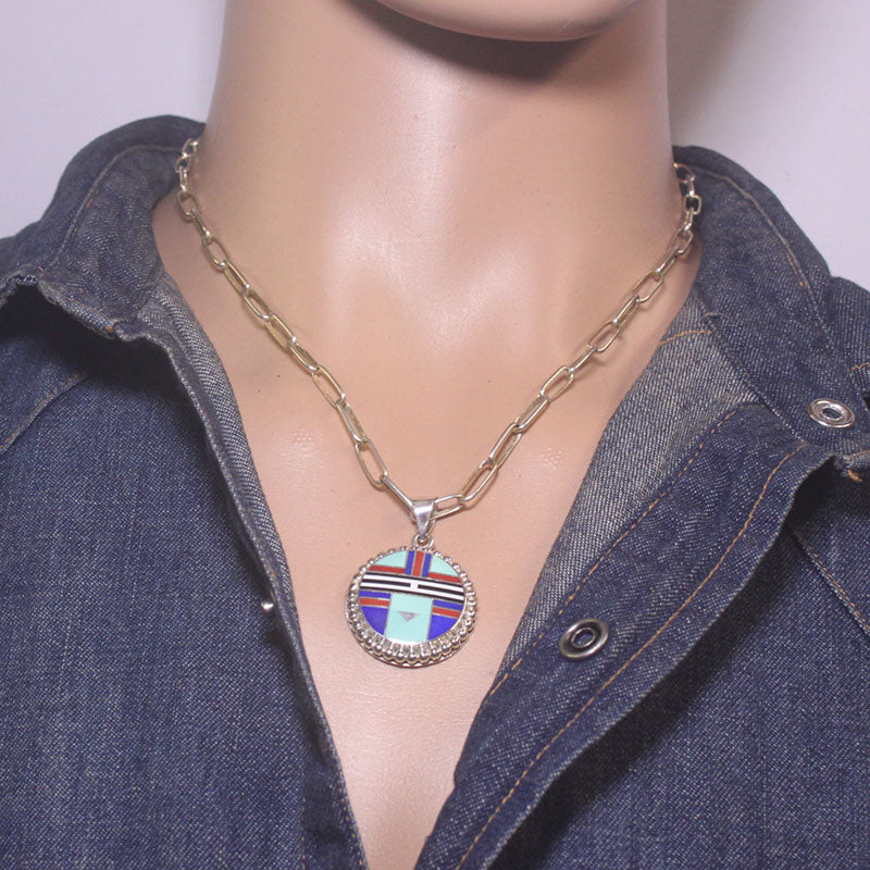 Inlay Pendant by Curtis Manygoats